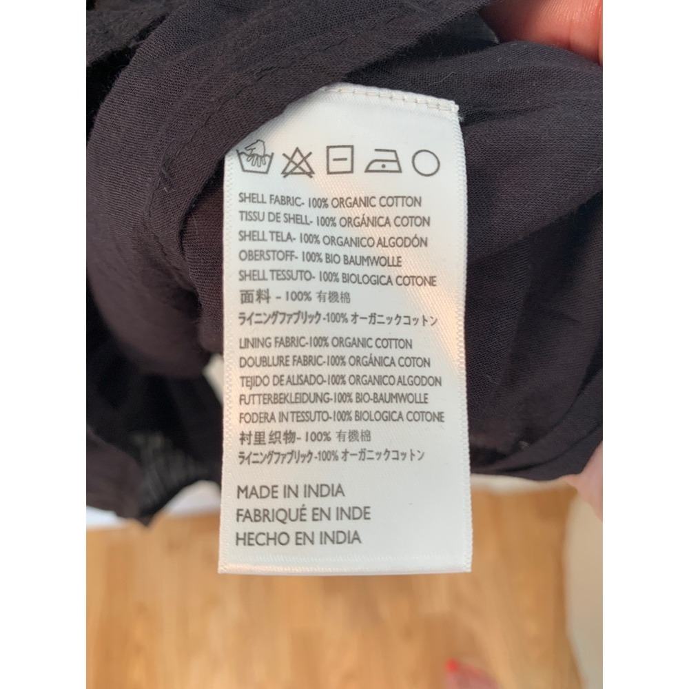 Cleobella Farlow Long Sleeve Organic Cotton Black Minidress CBK Cocktails / SZ S - Picture 14 of 16